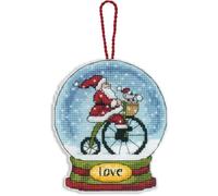 Dimensions Love Snowglobe Counted Cross Stitch Kit-3.75"X4.5" 14 Count Plastic Canvas