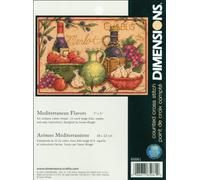 DIMENSIONS Mediterranean Flavors Mini Counted Cross Stitch Kit-7"X5" 14 Count