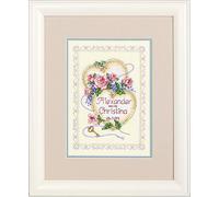 Dimensions Mini Counted Cross Stitch Wedding Record United Hearts