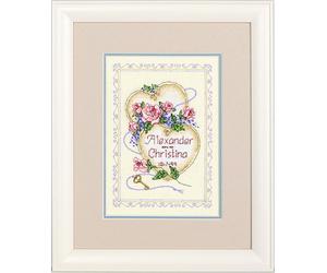 Dimensions Mini Counted Cross Stitch Wedding Record United Hearts