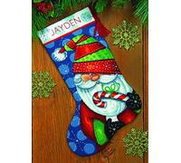 Dimensions Needlepoint Kit: Stocking: Sweet Santa, Canvas, Wool, Cotton, Various, One