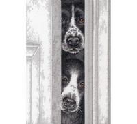 Dimensions Peeking Pups Counted Cross Stitch Kit, 14 Ct. White Aida, Cotton, Multicolor, Finished Project 10" x 14"