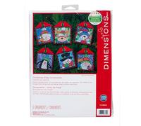 Dimensions PK6, Cotton, Christmas Pals Ornaments (6 Count), 4 1/2 high (11cm)