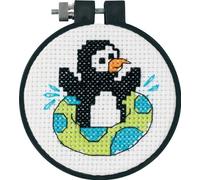 Dimensions Playful Penguin, Cotton, Multi-Colour, by The Yard