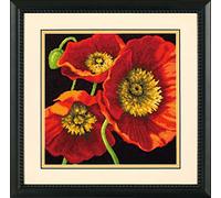 Dimensions "Red Poppy Trio Needle Point Kit, Multi-Colour