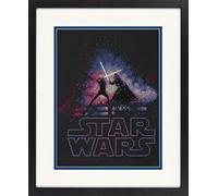 Dimensions Star Wars Luke Skywalker and Darth Vader Cross Stitch Kit Black 14 Count Aida, 9" x 12"