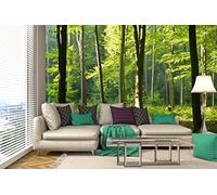 DIMEX LINE Non-Woven Photo Wallpaper Morning in The Forest 375 x 250 cm - Non-Woven Wallpaper, Wall Mural, Wall Pictures - Wallpaper for Living Room, Bedroom, Office, Kitchen