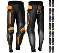 Dimex Motorcycle Body Armour Trousers CE Approved Protective Pants for Motorbike, Skating, Snowboarding, MX Lycra Mesh with Knee & Hip Protection (Orange, XXL)