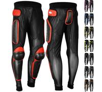 Dimex Motorcycle Body Armour Trousers CE Approved Protective Pants for Motorbike, Skating, Snowboarding, MX Lycra Mesh with Knee & Hip Protection (Red, Large)