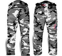 Dimex Motorcycle Trousers Waterproof - Cordura Textile Armoured Pants with CE Protectors Reinforced 600D Polyester Thermal Liner All Season Riding Gear for Men (UK, Waist, 34, Regular, Regular, Camo)