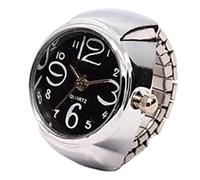 Dimfurke Ring Watch Ring Watch for Ring Watch for Women Ring Negativity Rings that Break (Black, One Size)