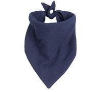 Dimidium Dog Bandanas Plain Navy Color with Adjustable Snap Button 100% Cotton Pet Solid Scarf for Giant Breeds 75lbs+