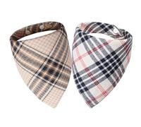 Dimidium Washable Dog Bandana - Bold Plaid Pattern, Adjustable Non-Chafing Snap, Super Breathable & Soft, Essential Puppy Neck Accessory for All Occasions,6lbs to 30lbs,2 Pack,Medium