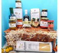 Dimino's Luxury Italian Food Hamper filled with Authentic Sicilian Goodies. Discover the real flavours of Italy with Dimino's Food Hampers. Gift idea for any occasion! (Wooden Hamper)