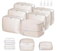 DIMJ 6 Pack Compression Storage Bags, Storage Bags for Duvet, Blanket, Machine Washable Nylon Bags for Dorms Travel Moving, Clear Window Dual Handles 396L