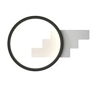 Dimmable 10W Indoor LED Wall Sconce - Modern Black & White Lighting Fixture for Bedroom, Living Room, Hallway, Bathroom Vanity, and Bedside - Stylish 1-Light Lantern (Black A)