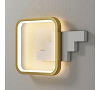 Dimmable 10W Indoor LED Wall Sconce - Modern Black & White Lighting Fixture for Bedroom, Living Room, Hallway, Bathroom Vanity, and Bedside - Stylish 1-Light Lantern (d B)