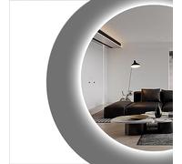 Dimmable 110/120CM LED Backlit Bathroom Mirror, Anti-Fog Touch Switch, Retro Half-Cle Vani Design, 33x47in Perfect for Elegant Spaces