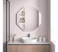 Dimmable 3 Color LED Bathroom Mirror Anti Fog Tempered Glass Touch Switch 40CM 15.7in Makeup Mirror for Vanity Sleek Design Modern Home Decor