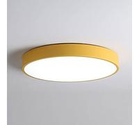 Dimmable 3-Color LED Ceiling Light Fixture - Modern 1.9" Ultra-Slim Round Flush Mount Lamp for Kids Room Simple Yellow Design Recessed Lighting Solution