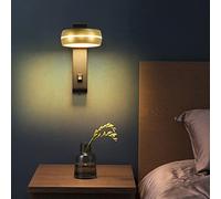 Dimmable 6W Bathroom Mirror Light with Switch, Black d Wall Sconce, 350° Rotatable LED Bedside Reading Lamp, Slish Wall Lighting for Home Decor