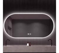 Dimmable Anti-Fog Bathroom Mirror with Touch Switch, Shatter-Proof Frameless Design for Makeup and Decorative Use