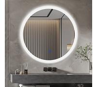 Dimmable AntiFog LED Bathroom Mirror with Touch Switch Modern Sleek Design for Makeup & Grooming Stylish WallMounted Mirror for Contemporary Bathrooms