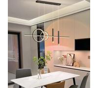 Dimmable Black Led Lamp for Dining Table Kitchen Island & Living Room Remote Control Ceiling Light Stylish Modern Chandelier 120 cm White Design/Black/120 cm