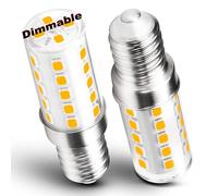 Dimmable E14 LED Candle Light Bulb 3W, 2700K Warm White, 40W Equivalent | 350LM, SES Small Screw Light Bulb, Energy Saving, for Desk Fridge Salt Lamp Home Decorative Lighting, AC220-240V, Pack of 2