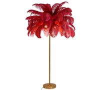 Dimmable Feather Floor Lamp 160cm d Reading Light Elegant Table Lamp for Living Room & Bedroom G4 LED White Stylish Home Decor Modern Design