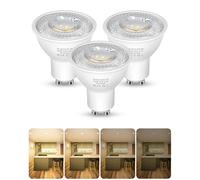 Dimmable GU10 LED Bulbs, 60W Equivalent Spotlight Bulbs Warm White 3000K, 7W 600LM, Energy Saving Light Bulbs, 38° Narrow Beam, Pack of 3
