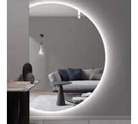 Dimmable Half Circle Full Length Mirror Smart AntiFog Bathroom Vanity Mirror 3 Color Temperatures 30006000K Irregular Design 43x28 Inches Perfect for Home Decor