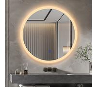 Dimmable LED Bathroom Mirror with AntiFog Touch Control LightingSleek WallMounted Design for Modern Bathrooms Ideal for Daily Grooming and Makeup Applications