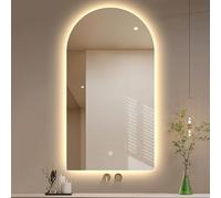 Dimmable LED Bathroom Mirror with Arch Lighting Smart Switch 3 Color Backlit Modern Wall Light for Home Decor and ty Upgrade
