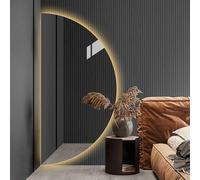 Dimmable LED Bathroom Vanity Mirror Frameless Full Length 24x48in Touch Switch 3 Color Modes Anti-Fog Stylish & Modern Design for Home Decor