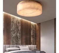 Dimmable LED Ceiling Lamp, Natural Marble Design, 25-100cm Round & Square, Modern Home Décor, Ideal for Bedroom & Foyer, Soft Neutral Light