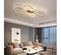 Dimmable LED Ceiling Lamp with Remote Control - Modern Gold Pendant Light for Living Room Dining Room Kitchen & Bedroom - Creative 80cm Ceiling Lighting Fixture