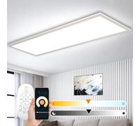 Dimmable LED Ceiling Light 120 x 30 cm with WIFI TUYA, 40W Super Bright Panel Light, 2700K-6500K Smart Lighting for Office, Living Room, Kitchen, Garage, Children's Room