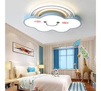 Dimmable LED Ceiling Light Children's Room Ceiling Lamp Modern Rainbow Clouds Design Cartoon Pendant Lamp with Remote Control Boy Girl Bedroom Decorate Lamp for Dining Table Kindergarten Lamp