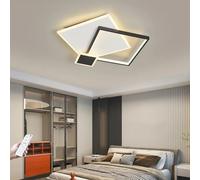 Dimmable LED Ceiling Light Modern Remote Control Lamp with Acrylic Shade Geometric Design for Living Room Bedroom Dining Room Kitchen & Restaurant Lighting (Color: B)
