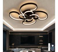 Dimmable LED Chandelier with Remote Control & APP Modern Black Ceiling Light Timer & Memory Function 3 Color Temperatures Ideal for Bedrooms & Living Rooms