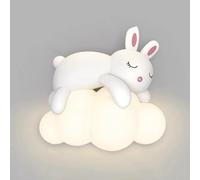 Dimmable LED Cloud Wall Light with Bear Rabbit Design for Nursery and Kids' Room