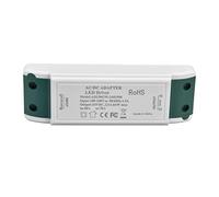 Dimmable LED Driver Lightweight Portable Overcurrent Protection Constant Current AC100-240V for Reading Rooms, Offices - ABS Material