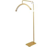 Dimmable LED Floor Lamp with Remote & Touch Control Adjustable Brightness & Color Temperature Perfect for Nail Tattoo Studios & Salons - Half-Moon Design
