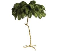 Dimmable LED Floor Lamp with Tall Ostrich Feathers for Princess Bedrooms, Living Room and Office Decor - Elegant Lighting Solution
