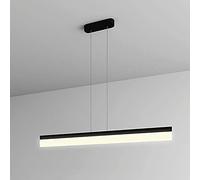 Dimmable LED Pendant Light - Modern Strip Hanging Lamp for Office, Dining Room, Kitchen Island - Simple Decorative Atmosphere Lighting