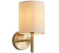 Dimmable LED Wall Light Antique Brass & Cream Shade Modern Lounge Lamp Lighting