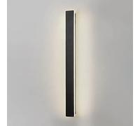 Dimmable LED Wall Light, Linear Long Strip Wall Lamp, Ultra-Thin Hallway Wall Sconces, Black Metal Wall Lights with White Acrylic Shade, Bedroom Bedside Wall Lamps