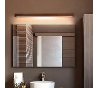 Dimmable LED Wall Light Long Strip Wood Modern Mirror Wall Lights Linear Indoor Down Sconce Wall Lamp Minimalist for Living Room Bedroom Hallway Corridor Stairs Wall Lighting Bedside,A,60cm Made in