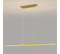 Dimmable Linear Pendant Light Fixture 16W/20W/24W Modern LED Chandelier Dining Room Island Long Hanging Light Nordic Restaurant Office Bar Coffee Pendant Lamp